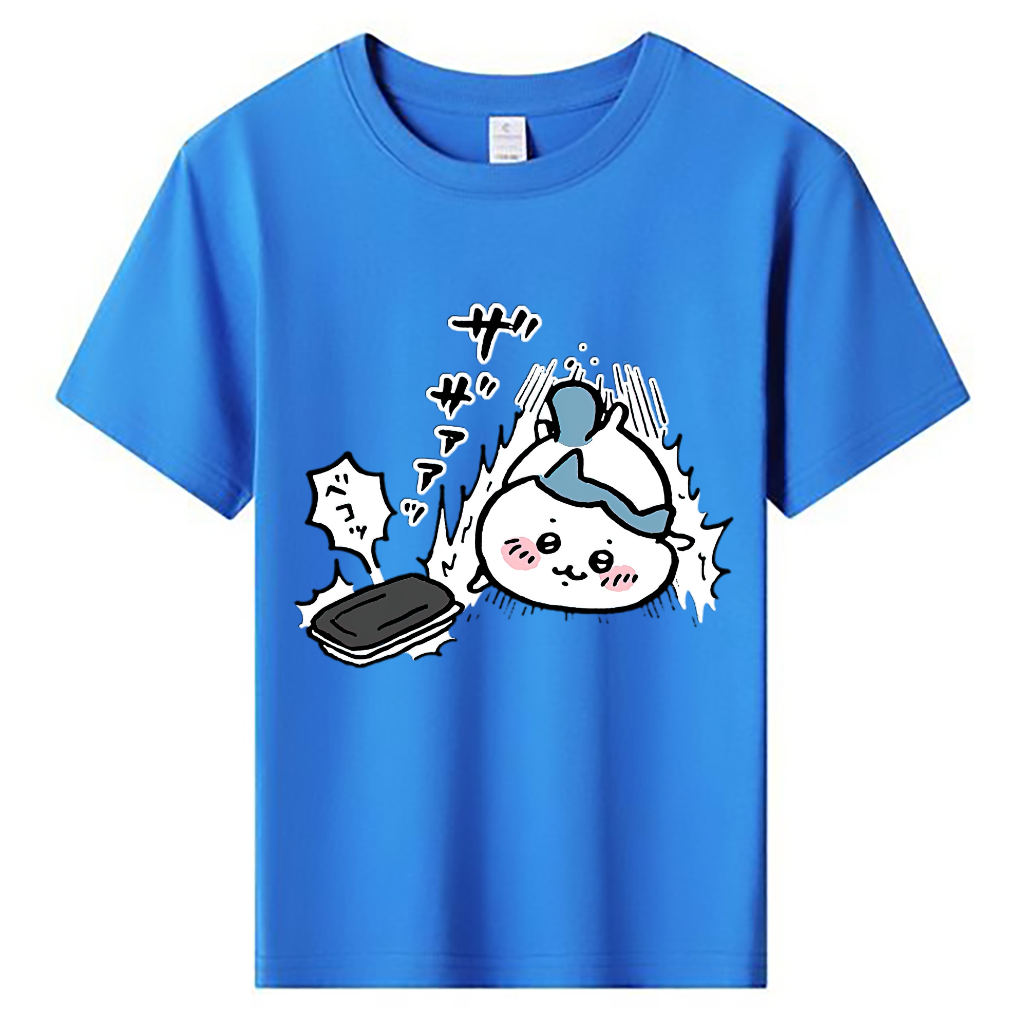 （画像用） ちいかわ ハチワレ Chii-kawa hachiware 綿100％キッズTシャツ（フロントプリント）